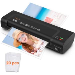 VidaTeco 9-inch Laminator Machine with 20 Laminating Sheets, Laminating Machine 8.5 x11 with 2-Min Faster Preheat, Small Personal Laminator for Teachers, Office, School, Black