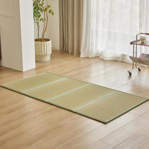 Japanese Tatami Mat,(Twin XL,83" x 39" x 0.5"),100% Rush Grass Portable Folding Mat Futon Mattress Firm Traditional Floor Bed (Twin XL), 3'3" x 6'11"