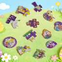 2 x Runeaoys Easter Diamond Art Keychains Kits for Adults 12 Pcs DIY Cross Eggs Diamond Painting Easter Decorations for Home