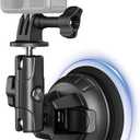 Suction Cup Mount for DJI Osmo Nano Action 6 5 4 for Insta360 Go Ultra X5 X4 for Gopro Hero 13/12/11 MAX 2 Accessories Car Adapter Versatile Kit,Windshield/Window/Dashboard Holder