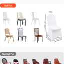 VEVOR 50 Pcs White Chair Covers Polyester Spandex Chair Cover Stretch Slipcovers for Wedding Party Dining Banquet Flat-Front Chair Covers