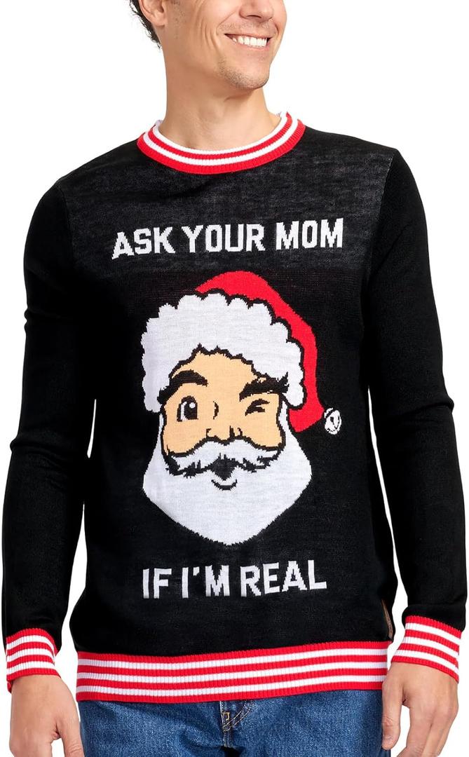 Tipsy Elves Men's Ugly Christmas Sweaters - Funny Christmas Sweaters for Men - Fun Holiday Pullovers (M)