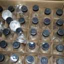 36 Pack, 2 oz Small Clear Glass Bottles w/Lid & 6 Stainless Steel Funnels - 60ml Boston Sample Bottles - Mini Travel Essential or Decorative Bottles for Potion, Juice, Wellness, Ginger Shots, Whiskey