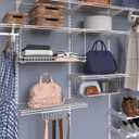 ClosetMaid Wire Hanging Shelf Basket for Storage, Organization in Closet or Pantry, No Assembly or Installation, Durable, White