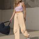 TARSE Sweatpants for Women Cinch Bottom Baggy Athletic Joggers Lounge Pants with Pockets (L)