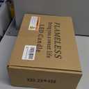 Flameless Candles Embeded Twinkle Starlight, Waterproof LED Flameless Candles with Remote, Plastics Realistic Pillar Candles for Home Decor, Outdoor Garden, Patio Decor 3pcsBlack