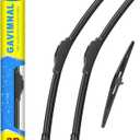 Gavimnal® 24"+20"+12" Silicone Wiper Blades Replacement For Toyota 4Runner 2010-2024,All-Season Front Rear Windshield Wiper Blades(Set of 3)