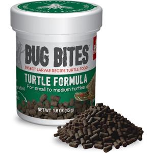 4 x Fluval Bug Bites Turtle Food, Pellets for Small to Medium Sized Turtles, 1.5 oz., A6592, Brown