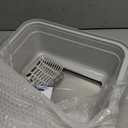 Stainless Steel Cat Litter Box XL for Big Cats, High-Sided Design Prevents Urine Leakage, Non-Stick, Easy to Clean, Includes Scoop, Gray