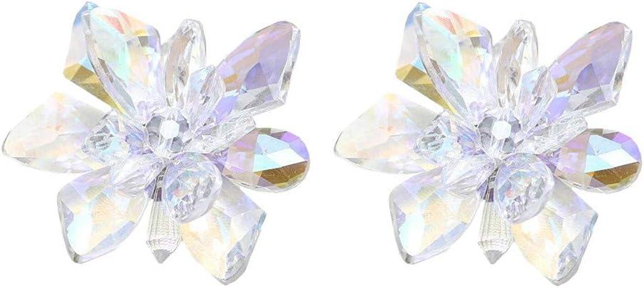 QTMY 1 Pair Crystal Flower Shoe Clips DIY Weeding Princess Shoes Decoration Accessories for Women Bride(Crystal Shoe Clips)