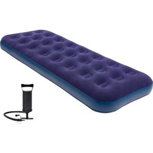 Single Size Air Mattress Inflatable Bed with Pump and Pillows,Blow Up Mattress for Camping and Home