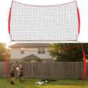 7x7ft/12x9ft/16x10ft/20x10ft Barricade Backstop Net, Sports Barrier Net, Multi-Sport Net with Carry Bag, Protective Screen for Practice- Baseball, Softball, Lacrosse, Soccer, Basketball, Tennis