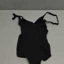 SHAPERX Open Bust Shapewear Tummy Control Bodysuits for Women Seamless Compression High Waisted Body Shaper, S/M,Black(shorts)