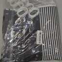 bufftieo Black and White Shower Curtain for Bathroom Boho Striped Fabric Modern Farmhouse Tassel Shower Curtain Sets - 72" x 84"