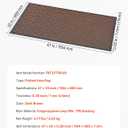 VEVOR Front Door Mat, 47 x 35 in Commercial Floor Mat for Indoor and Outdoor, Modern Stylish Carpet with TPE Backing, Heavy Duty Washable Entry Industrial Rug for Hallway, Balcony, Garage, Brown