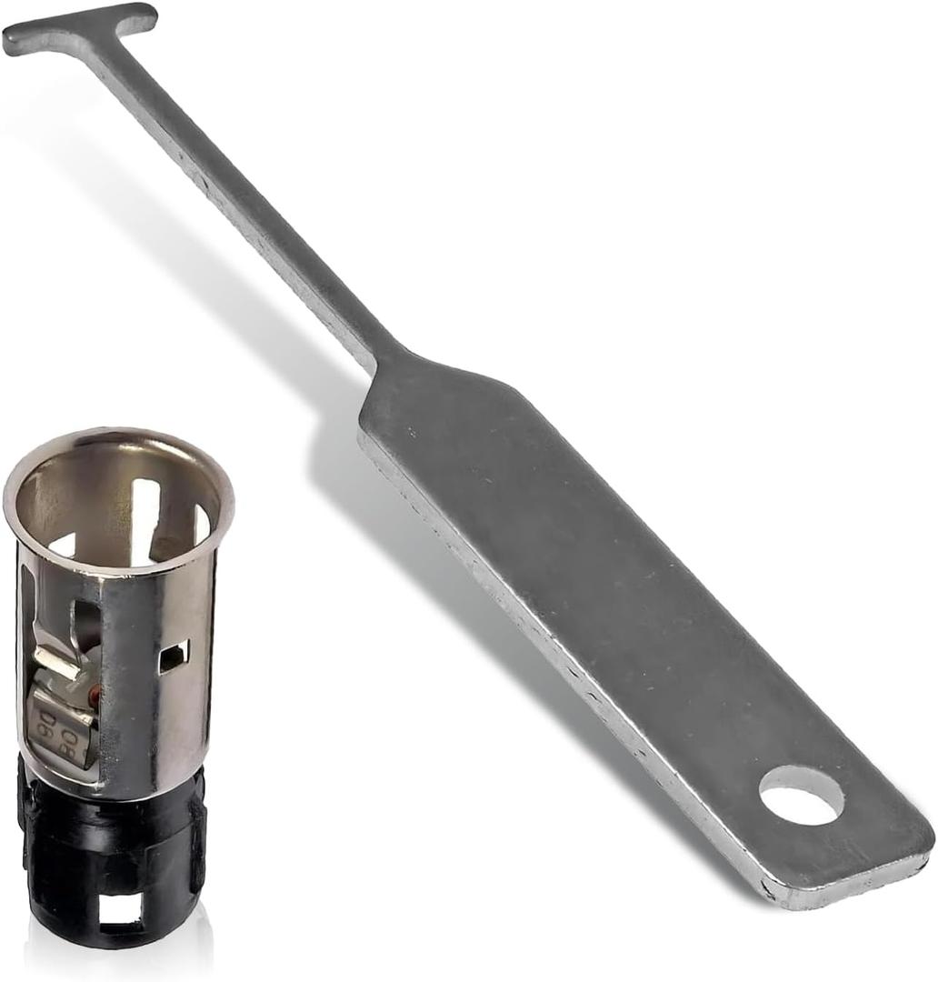 Cigarette Lighter Socket, Precise Fit Replacement 25776667 J42059 25774623, Power Socket Cigarette Lighter Accessories with Disassembly Tool, Suitable for Most Car Models (Silver)