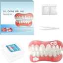 Moldable False Teeth - Silicone Dentures - Men and Veneers Teeth for Women - Upper and Lower Matching Set, Convenient and Quick, Suitable for Daily, Party, 1PCS
