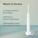 Philips Sonicare 4100 Series Electric Toothbrush - Sonic Toothbrush with Advanced Sonic Technology, Pressure Sensor, Two Intensity Settings, Smartimer & Quadpacer, White, Model HX3681/23