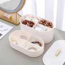 Yesesion Large Cord Organizer Box with Lid, Plastic Cable Storage Case with 20pcs Wire Ties for Desk Drawer, Home Office Supplies, Electronics, Clips, Clamps, Phone Charger, USB, Data Cables (White)