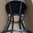 Vanity Stool, Grey Stools for Makeup Room, Round Ottoman Foot Stool, Velvet Footrest Vanity Chair for Bathroom, Bedroom, Living Room Furniture, Entryway, Offices