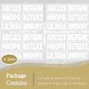 4 Sets 3" Alpha-Numeric Registration Identification Numbers Stickers for Boat Car Mailboxes Window Door Signs Address Number Waterproof Decor White