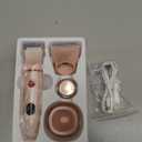 Bikini Trimmer for Women, 3-in-1 Electric Razors for Women, IPX7 Waterproof Rechargeable Cordless Pubic Hair Shaver, with LED Display, for Ladies Bikini Pubic, Face, Underarms, Legs(Pink)