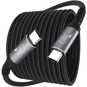 USB C Cable 15FT, USB C 3.1 Gen 2X2 Cable, 4K60Hz Monitor Video Output, 10Gbps High Speed Data Transfer, 100W Fast Charging, for Car Carplay iPhone 16, MacBook, Action Camera, Portable Monitor