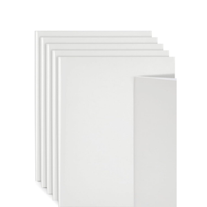 Paper Junkie 5 Pack 8.5x11 inch White Blank Hardcover Books for Kids to Write Stories, Unlined Scrapbook and Journal