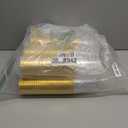 Upigi 100 Pcs Gold Plastic Cups,12oz Gold Rimmed Plastic Cups,Heavy Duty Disposable Plastiic Glasses Cocktail Glasses Premium Cup with Gold Rim for Party,Wedding,Christmas