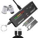 Diamond Tester Pen, Professional Jewelry Diamond Tester with 60X Jewelry Loupe Magnifier, Diamond Selector for Novice and Expert (Non-Rechargeable) (Black)