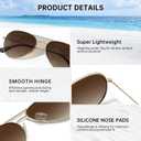 STGATN 2 Packs Round & Aviator Polarized Sunglasses for Women Men UV400 Protection (A. Round Matte Tortoise/Gradient Brown + Aviator Gold/Gradient Brown)