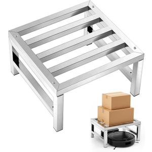 MorningRo 1 Pack Dunnage Rack 13.8" Long x 13.8" Wide, 7.9" Height Stainless Steel Dunnage Rack 700+ Pound Capacity Storage Commercial Food Service Storage in Restaurant Kitchens Shop
