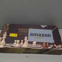 2 in 1 Magnetic Wooden Chess Set & Checkers Board Game, 15’’ Folding Chess Board with Pieces Storage Slots, 2 Extra Queens, Portable Travel Chess Set for Kids Adults Beginner Age 3+