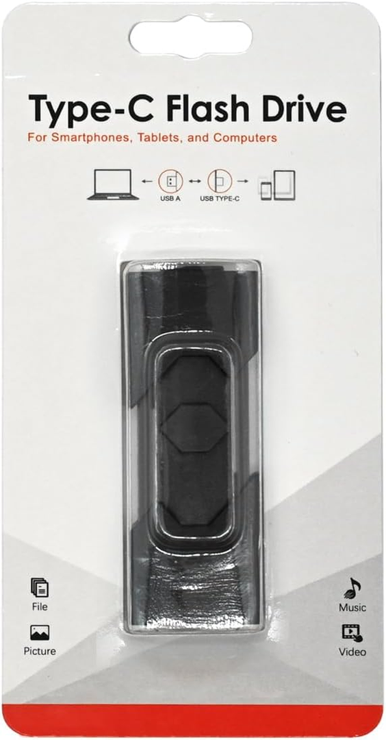Vansuny 256 GB 2 in 1 USB C Stick USB 3.0 Flash Drive Retractable USB Type-C Memo