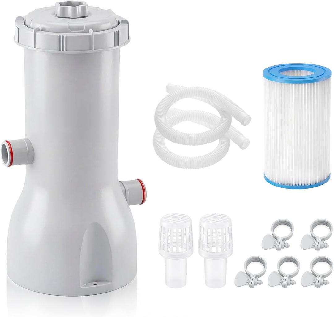 Pool Pumps Above Ground, 1000 GPH pools Cartridge Filter Pump, Above Ground Pool Accessories, Swimming Pools Pump, Removable Filter Cartridge