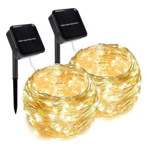 Twinkle Star 2 Pack Solar String Lights Outdoor, Total 80 FT 240 LED Solar Fairy Lights Outside Waterproof 8 Modes, Christmas Tree Light for Patio Garden Party Backyard Wedding Decor Warm White