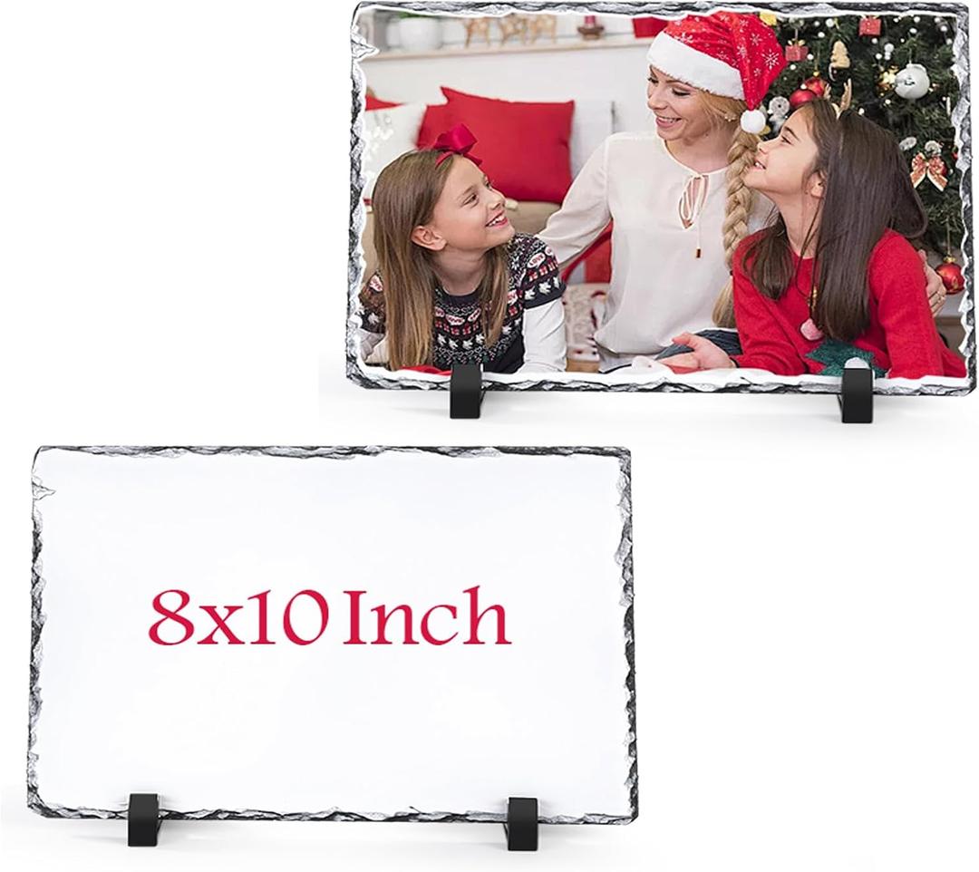 Sublimation Slate Blanks 8x10 Inch Sublimation Plaque Rock Stone Picture Photo Plate 2 Pack Bulk
