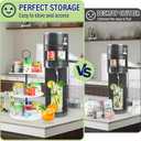 Flavor Pods Holder for Ninja Thirsti Flavored Water Drops, Rotatable Holds 15 Pods Storage Rack for Ninja Thirsties Drink System, Acrylic Pods Organizer for Ninja Thirsty, White