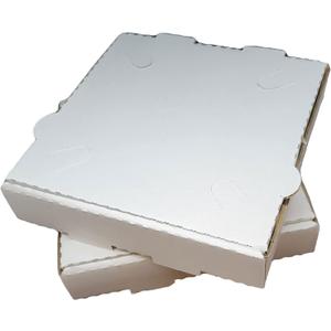 50 Pack Corrugated Pizza Box - White Cardboard (8" x 8")