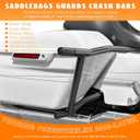 Saddlebag Guards Rear Saddlebag Support Bracket Kit Tip Over Protection Crash Bar Fit for Harley Touring Street Glide Road Glide Road King Electra Glide CVO Ultra Limited 2009-2025