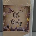 Teling 51 Pieces Diaper Raffle Tickets with Card Box Baby Shower Decorations Baby Shower Holder Box for Girl Boy Diaper Raffle Party(Magical Wizard Style)