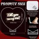 Breling 6.6ft Large Metal Heart Arch Stand and Will You Marry Me LED Neon Light Sign Backdrop for Outdoor Proposal Wedding Engagement Bridal Valentine and Birthday Party Decor (Red)