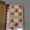 Valentines Day Cards for Kids School - 12 Pack Valentines Cards with Wooden Tic Tac Toe - Funny Valentine Exchange Gift for Boys Girls Toddler Classroom Party Favors