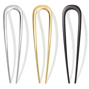 3 Pcs French Hair Pins for Women - French Twist Hair Pins for Buns, Metal Gold Hair Accessories (3 Count (Pack of 1))