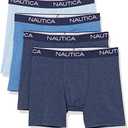 Nautica mens 4 Pack Heather Stretch Boxer Briefs.XL