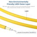 LC to LC Fiber Optic Patch Cable 164FT (50M), OS2 9/125µm Single Mode Duplex Fiber Patch Cord, LC/UPC to LC/UPC, 2.0mm LSZH Jacket, Bend Insensitive, Yellow.