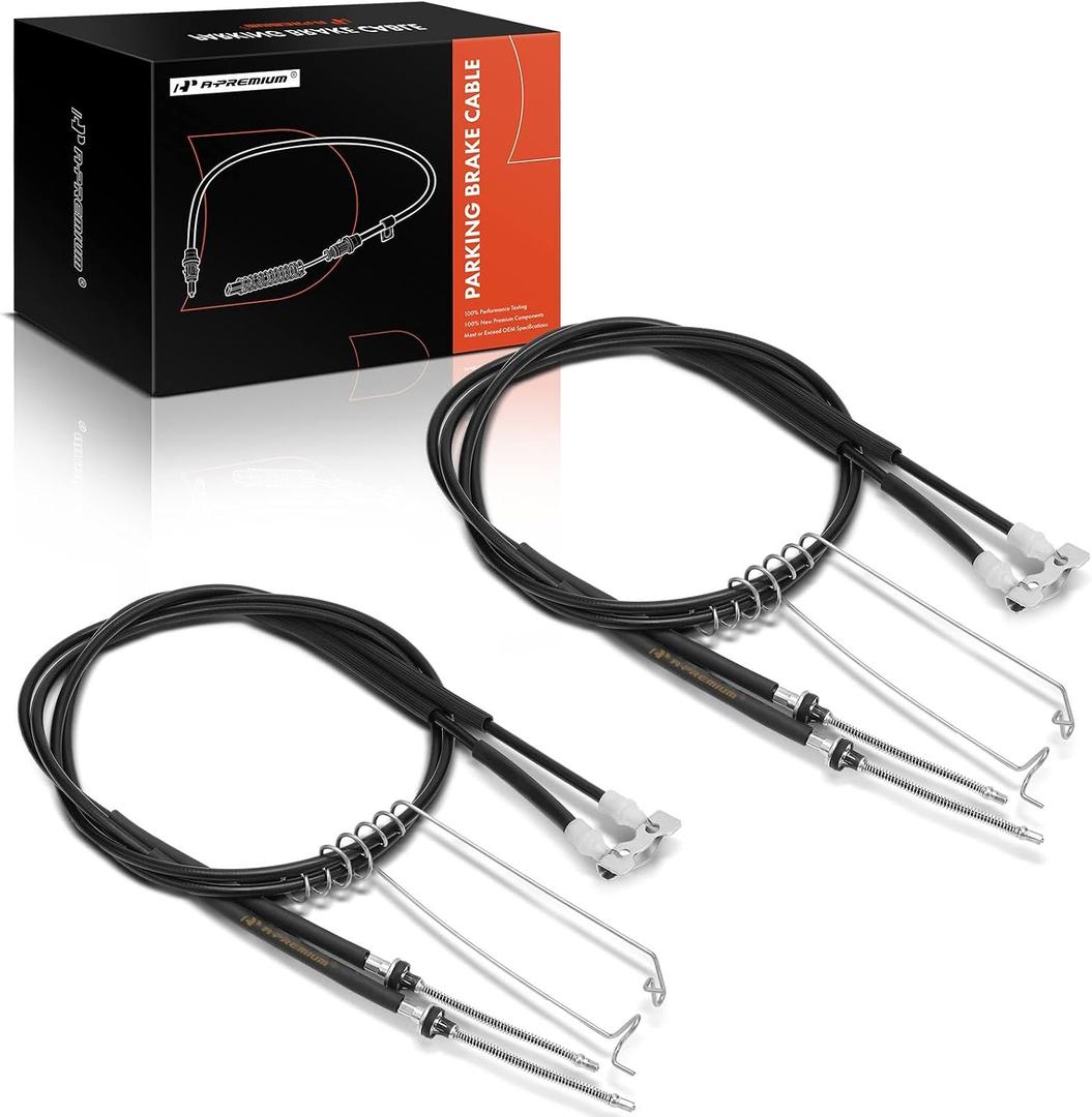A-Premium Rear Driver and Passenger Side Parking Brake Cable Assembly Compatible with Ford Models: Transit Connect 2010 2011 2012 2013, 2-PC Set - Replace# 7T1Z2A603A