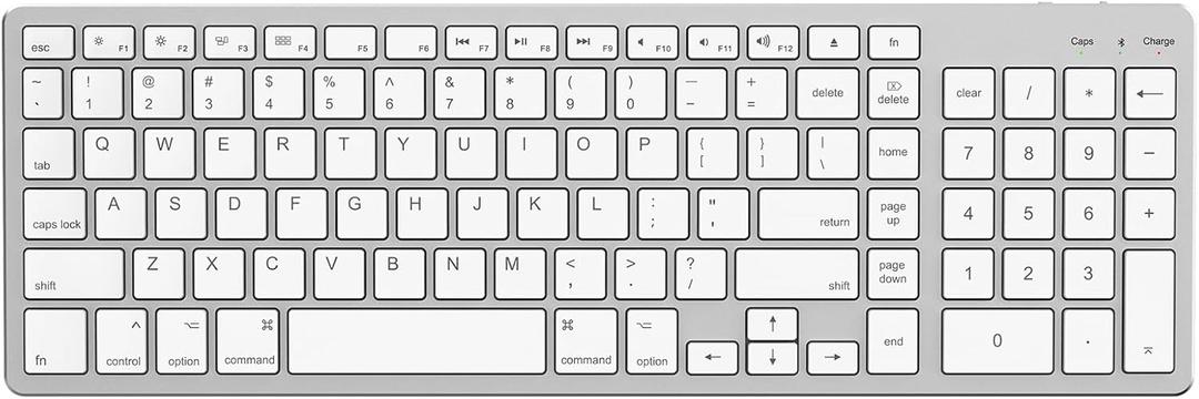 Wireless Bluetooth Keyboard for Apple Mac OS  US QWERTY Layout, Scissor Keys Precise Typing, Rechargeable Battery, Extra-Long Working Time, Compatible with iMac/MacBook Pro/Mac Mini or iPad