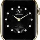 Newlibery Gold Slim Band for Women Compatible with Apple Watch 38mm 40mm 41mm 42mm(S10) Designer Bling Jewelry Feminine Dressy Bracelet Adjustable Metal Strap for iWatch Series 10/ 9/ 8/ 7/ 6/ 5/ 4/ 3/ 2/ 1/ SE