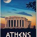 Athens Greece Travel Vintage Art Refrigerator Magnet Size 2.5" x 3.5"